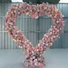Estilo Transfronteiriço Arco em Forma de Coração Decoração de Arte em Ferro Floral Adereços de Palco para Casamento Arranjo de Casamento ao Ar Livre Suporte de Flores para Cenário