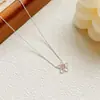 Collar con Colgante Cuadrado de Circonita de Gama Alta, Cadena para Clavícula Moderna y Exquisita, Estilo Lujo Ligero, Estilo Versátil y Dulce, Joyería de Nicho