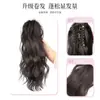 Peluca de Cola de Caballo Alta con Cola de Caballo Media Estilo Cascada para Mujer, Estilo Natural con Pinza de Garra, Corona Alta Cascada Media para Aumentar el Volumen del Cabello, Cola de Caballo Falsa