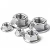 Tuerca Hexagonal con Brida de Acero Inoxidable 304 Antiaflojamiento con Arandela y Dientes Tornillo M4M6 Tuerca Ferretería Accesorios Rosca