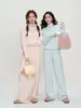 Casaco de malha liso para outono e inverno, estilo coreano, para mulheres, conjunto de tricô fashion solto e casual