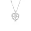 Collar Colgante Corazón Full Diamond Martillado Plata Esterlina S925 para Mujer Nicho Lujo Accesible Gama Alta Transfronterizo Forma de Corazón Joyería de Plata al por Mayor