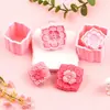 Moldes de bolo da lua da série flor, apresentando formas de flor realistas em vários tamanhos, são ferramentas tridimensionais para confeitaria e panificação prensadas à mão.
