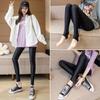 Calças de Segurança Anti-Exposição Finas Femininas de Seda de Gelo com Parte Extra para Gordura, Alta Elasticidade, Caimento Justo, Calças para Usar por Cima, Leggings de Couro Femininas