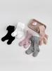 Medias de Poliéster Transfronterizas para Niñas Primavera y Otoño Finas de Trenza Lateral Lisas Leggings para Bebés y Niños