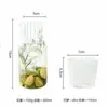 Chaleira de água fria e conjunto de copos de pequena capacidade de alta qualidade conjunto de copos de água de vidro borossilicato alto transparente chaleira para beber água fria para uma pessoa
