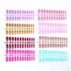 Manicura Portátil Esmalte de Uñas Portátil para Mujer Producto Terminado 24 Piezas de Uñas Postizas Parche de Uñas de Color Brillante Esmalte de Uñas Portátil Personalización