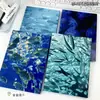 Caderno A5 Listrado Marine Life Crisp Fino, Alto Valor Estético, para Estudantes Preparando-se para Exames de Pós-Graduação, Extra Grosso, com Divisões em Colunas para Rascunho e Prática, para Comércio Exterior