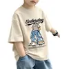 Ropa Infantil Verano Camiseta de Manga Corta para Niños 2026 Nuevo Estilo de Verano Tops Sueltos y Elegantes de Algodón Puro Camiseta de Moda