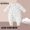 Saco de dormir tipo macacão Candy Teddy para bebê, gaze de seis camadas de algodão de bambu, saco de dormir anti-chute Classe A para meninas, pijama de manga comprida
