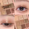 Muge Leen Paleta de Sombras de Ojos de Nueve Colores Mate Perlado Polvo Ahumado Rosa Color Melocotón Tierra Color Té con Leche Asequible Paleta de Sombras de Ojos Ins