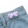 Ajustador de Cintura para Jeans Botão Destacável Ajustável Sem Costura em Formato de Coração