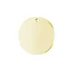 Acero inoxidable espejo 18K oro real accesorios de joyería DIY etiqueta redonda tipo oblea con letras colgante que no se decolora