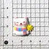 Paraíso Animal Arco-Íris Desenho Animado Cola de Creme Acessórios de Resina DIY Grampos de Cabelo Elásticos de Cabelo Chaveiro Materiais Atacado
