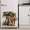 Adesivos de Parede Realistas de Tigre Transfronteiriços para Quarto e Sala de Estar Decoração de Casa Arte Adesivos Impermeáveis Autoadesivos PVC