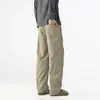 Pantalones de trabajo para hombre 2026 estilo primavera/otoño Marca trendy americana holgados de pierna recta pantalones curvos deportivos casual largos al por mayor