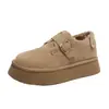 Zapatos de invierno de algodón para mujer, forrados de felpa, estilo Birkenstock, nueva colección 2026, sin cordones, mullidos, con suela gruesa, botas de nieve y zapatos casuales