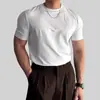 2026 Nueva Camiseta Versátil de Manga Corta Ajuste Delgado, Moderna Talla Grande Estilo Americano Seda de Hielo Fresca Camiseta de Manga Corta para Hombre en Verano