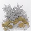 Copo de Nieve de Papel 3cm Punto de Brillo Fiesta Papel Confeti Lanzar Copo de Nieve Círculo Negro Dorado Plateado Atuendo de Fiesta