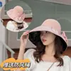 Sombrero de Sol de Vinilo Negro Abierto para Mujer, Sombrero de Sol de Verano con Ala Ancha para Cubrir el Rostro, Sombrero de Sol Ligero, Sombrero de Pescador con Protección UV