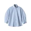 Ropa de Mujer 2026 Primavera y Otoño Nuevo Estilo Europeo y Americano Manga Larga Solapa Holgada Camisa Casual Alta Calidad Color Sólido Simple