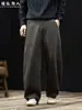 Pantalones Casuales de Pierna Ancha de Mezcla de Lana de Alto Grado Estilo Old Money para Hombre Otoño Nuevo Sueltos Cálidos de Caída Rectos Largos