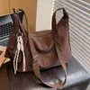 Bolsa Grande de Moda e Simples para Mulheres 2026 Nova Bolsa de Ombro Transversal Casual para o Dia a Dia Bolsa Tote Macia Bolsa Dumpling