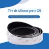 Tira de silicone preta Tira de silicone autoadesiva Tira de vedação de resistência a altas temperaturas Almofada de absorção de choque Tira de vedação de silicone retardante de chamas à prova de fogo