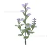 Plantas Aquáticas Simuladas e Acessórios de Folhagem, Decoração de Broche de Eucalipto de Três Pontas, Acessórios de Folhas de Plantas Artificiais, Materiais DIY para Paisagismo