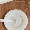 Corrente de suéter ajustável com nó de laço e corrente tipo osso de cobra, estilo coreano e japonês, acessório de colar de estilo nicho versátil, acessório de alta qualidade