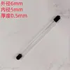 Tubo de PC Tubo de Plástico Transparente Tubo Duro de Alta Transparência com Tampa Tubo Redondo Tubo de Embalagem para Incenso Diâmetro Externo 6mm Diâmetro Interno 5mm