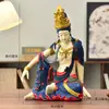 Adornos de Avalokiteshvara Guanyin de Agua y Luna de Estilo Chino Estatua de Buda Escultura Zen Decoración de Entrada para Salón de Té de Alta Gama de Estilo Chino
