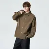 Chaqueta de Trabajo Nueva para Hombre 2026, Tendencia Primavera Retro Americano Chaqueta de Hombre con Cuello Solapa Primavera-Otoño