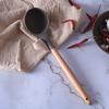 Suministros de Cocina Mango de Madera Sartén Antiadherente Espátula de Silicona Juego de 11 Piezas Marrón con Juego de Cubeta de Almacenamiento Diseño Anti-Escaldado