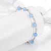 Nueva Pulsera de Doble Capa de Piedra Solar Natural Calcedonia Azul Arena Oro Pulsera de Cristal de Fresa para Regalo de Novia Venta al por Mayor