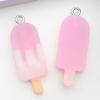 Lindos accesorios de paleta de helado de resina degradada, llavero creativo DIY, colgante para bolso.