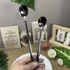 Cuchara de Acero Inoxidable 304, Cuchara Larga para Hielo Estilo Coreano, Cuchara Doméstica, Cuchara para Mezclar Cócteles