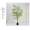 Ácer Artificial Mini de Múltiplos Caules Árvore da Felicidade para Sala de Estar Interna Decoração de Planta Verde Artificial Árvore da Fortuna Ornamento para Vitrine