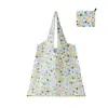 Bolsa de Compras Plegable, Nueva de Gran Capacidad, Bolsa Plegable Ecológica en Stock, Bolsa de Tote de Almacenamiento Plegable Portátil Impresa Creativa