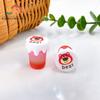 Taza de Crema Tricolor Luminosa de Dibujos Animados Hecha a Mano DIY Pegamento de Crema Luz Nocturna Llavero Accesorios de Joyería Pegamento de Resina