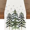 Camino de Mesa Navideño Rosa Set Soldado Cascanueces Mantel Decoración de Mesa Navideña Tela Material de Lino Tira Larga