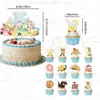 Decoraciones para fiestas temáticas de cumpleaños de Jelly Cat transfronterizas, que incluyen pancartas, banderines, adornos para pasteles y juegos de globos