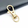 Acessórios Criativos para Chaves 36mm Liga de Zinco Preto Fosco Chaveiro 3.6g Gancho Giratório Dourado Fivela Pingente
