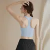 Sujetador Deportivo de una Pieza con Copas Fijas para Mujer, Camiseta sin Mangas de Yoga con Espalda en Y, Antishock, Realce, Sujetador para Uso Diario