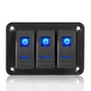 Painel de Interruptores para Motorhome Iate Carro Barco Cama Modificação de Carro Painel de Controle Universal 12-24v