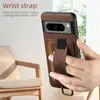 Adecuado para Google 11Proxl Correa de Muñeca Hebilla de Anillo Funda de Teléfono Pixel 8A Portatarjetas Soporte Plano Funda de Cuero