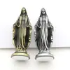 Fornecimento transfronteiriço de joias criativas, enfeites para carro, decoração de mesa para casa, artesanato, liga retrô, Maria em pé
