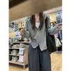 Cardigã Moletom com Capuz Escovado para Mulheres, Estilo Coreano Primavera/Outono, Peça de Roupa Externa Solta com Zíper, Top Casual Versátil Macio e que Valoriza a Figura