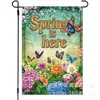 Amazon Venta Caliente Transfronteriza Flores de Primavera y Verano Bandera de Bienvenida para Jardín Ventas Directas de Fábrica Venta al por Mayor Bandera Personalizada para Jardín