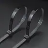 Abraçadeira de nylon autotravante 4*200*3*150*250*5*300mm preta e branca abraçadeira de plástico abraçadeira colorida
